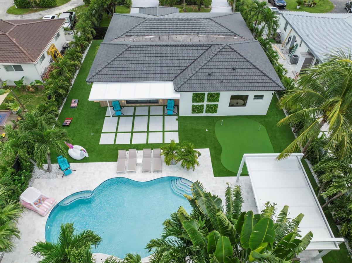 Villalee-jungle Palm Island White Marble Pool Area Casa vacanze Miami